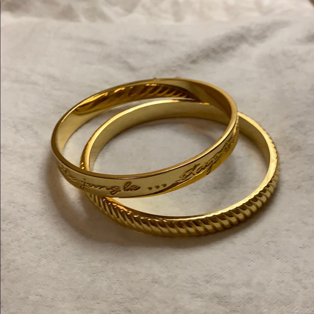 Lilly Pulitzer gold bangles